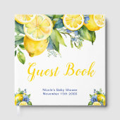 Citrus Lemon Mediterranean Baby Shower Gästebuch (Vorderseite)
