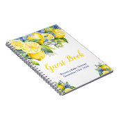 Citrus Lemon Mediterranean Baby Shower Guest Book Notizblock (Rechte Seite)