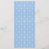 Citrus Lemon Mediterranean Blue Bridal Luncheon Menükarte (Rückseite)