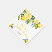 Citrus Lemon Mediterranes Brautparty Serviette (Ecke)