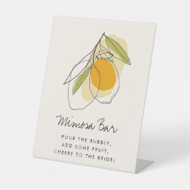 Citrus Lemon Mimosa Bar Brautparty Sockelschild