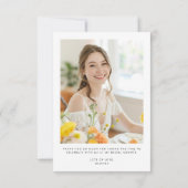 Citrus Lemon Modernes botanisches Brautparty Foto Dankeskarte (Rückseite)