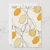 Citrus Lemon Modernes Minimalistisches Brautparty Einladung (Rückseite)