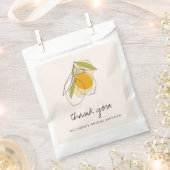 Citrus Lemon Modernes Minimalistisches Brautparty Geschenktütchen (Ausgeschnitten)