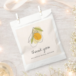 Citrus Lemon Modernes Minimalistisches Brautparty Geschenktütchen