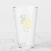 Citrus Lemon Monogram Glas (Rückseite)