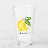 Citrus Lemon Monogram Glas (Vorderseite)