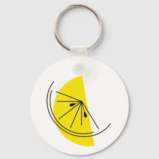 Citrus Lemon Monogram Schlüsselanhänger Aluminium  (Vorderseite)