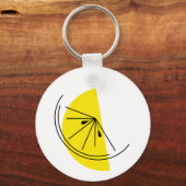 Citrus Lemon Monogram Schlüsselanhänger Aluminium  (Vorderseite)
