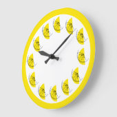 Citrus Lemon Multi clock rund Große Wanduhr (Winkel)