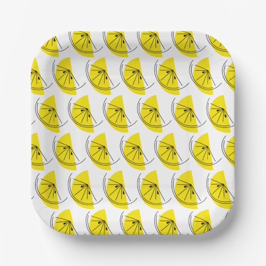 Citrus Lemon Multi Pappteller (Vorderseite)