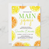 Citrus Lemon Orange Brautparty Einladung (Vorderseite)