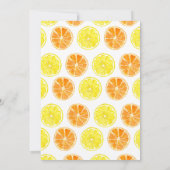 Citrus Lemon Orange Brautparty Einladung (Rückseite)