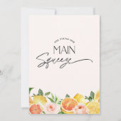 Citrus Lemon Orange Brautparty Einladung (Rückseite)