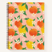 Citrus Lemon Orange Large Notebook Notizblock (Vorderseite)