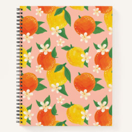 Citrus Lemon Orange Large Notebook Notizblock