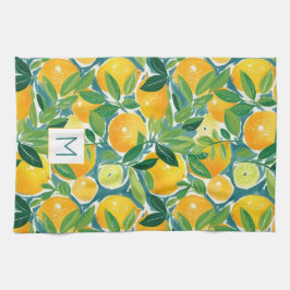 Citrus Lemon Orange Limone INITIAL Artisan farbenf Geschirrtuch