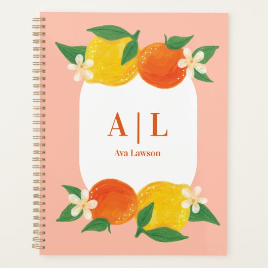 Citrus Lemon Orange Planner Planer (Vorderseite)