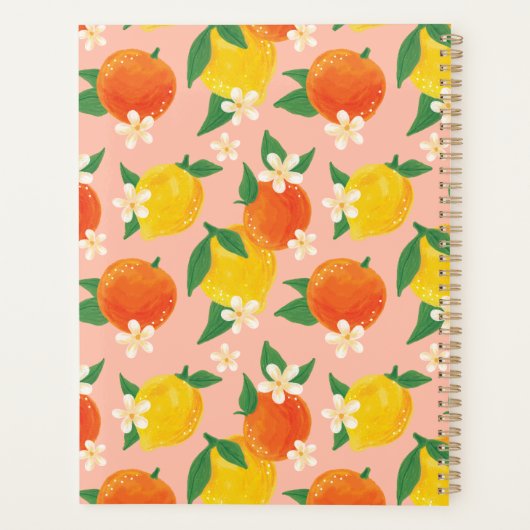 Citrus Lemon Orange Planner Planer (Rückseite)