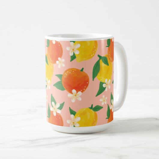 Citrus Lemon Orange Tea Coffee Mug Kaffeetasse (VorderseiteRechts)