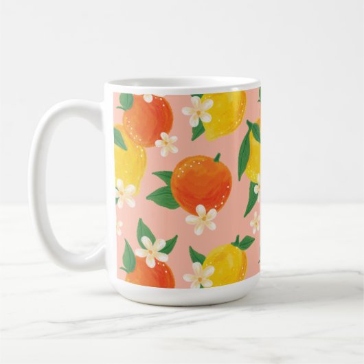 Citrus Lemon Orange Tea Coffee Mug Kaffeetasse (Links)