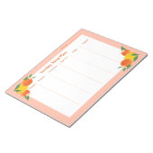 Citrus Lemon Orange Weekly Meal Plan Notepad Notizblock (angewinkelt)