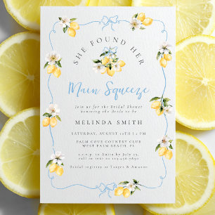 Citrus Lemon Ribbons Brautparty Einladung