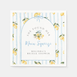 Citrus Lemon Ribbons Brautparty Serviette