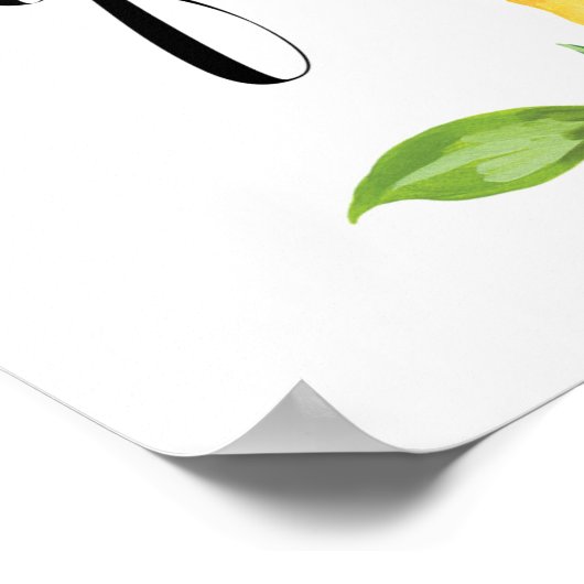 Citrus Lemon Sie fand ihren Hauptklebezeichner 8x1 Poster (Ecke)