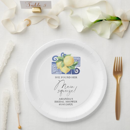 Citrus Lemon - Sie fand ihren Hauptpresse Pappteller (Hochzeit)