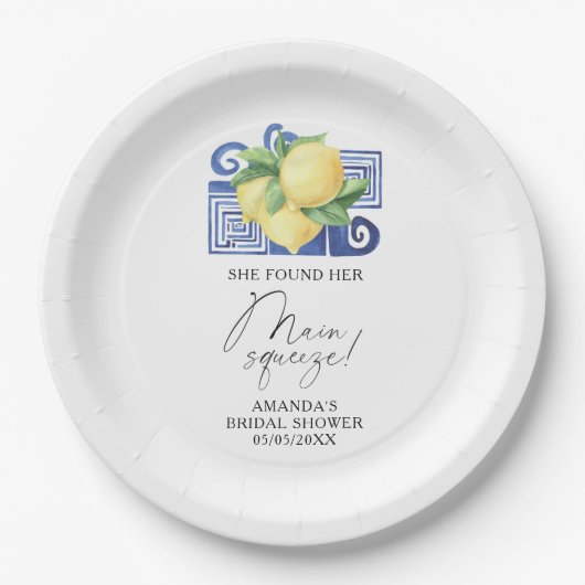 Citrus Lemon - Sie fand ihren Hauptpresse Pappteller (Vorderseite)