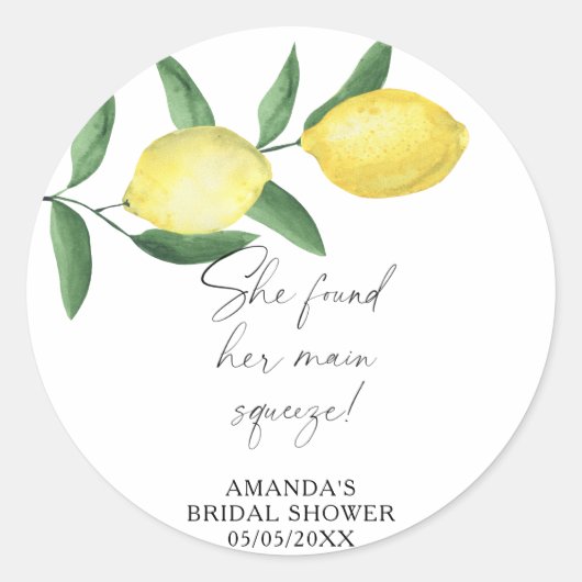 Citrus Lemon - Sie fand ihren Hauptpresse Runder Aufkleber (Vorderseite)