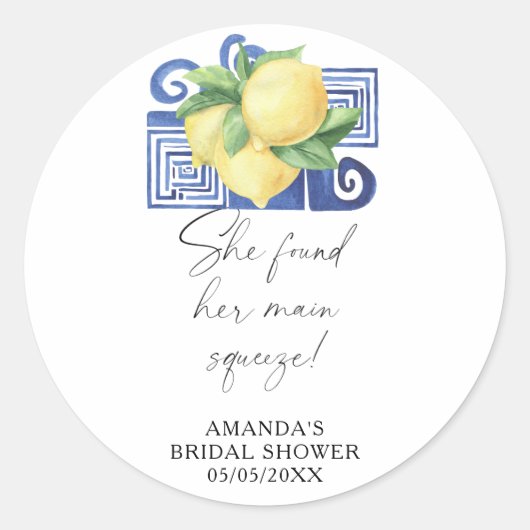 Citrus Lemon - Sie fand ihren Hauptpresse Runder Aufkleber (Vorderseite)