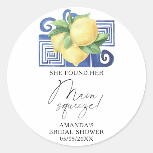 Citrus Lemon - Sie fand ihren Hauptpresse Runder Aufkleber (Vorderseite)