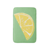 Citrus Lemon Slice Wedge Art Badematte (Vorderseite Vertikal)
