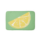 Citrus Lemon Slice Wedge Art Badematte (Vorderseite)