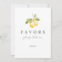 Citrus Lemon Sommer Gefälligkeiten Unterschrift