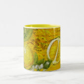 Citrus - Lemon-Tasse Zweifarbige Tasse (Mittel)
