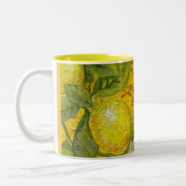 Citrus - Lemon-Tasse Zweifarbige Tasse