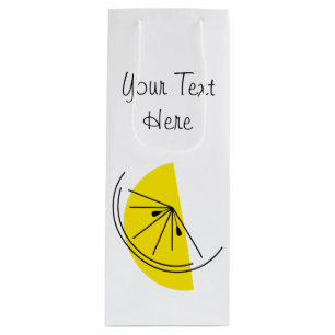 Citrus Lemon Text Geschenksack Wein Geschenktüte Für Weinflaschen