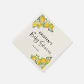 Citrus Lemon Theme Babydusche Napkins Serviette (Ecke)