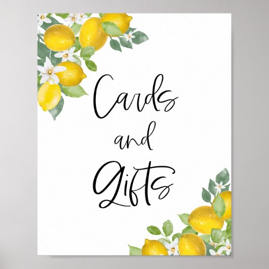 Citrus Lemon Themenkarten und Geschenke Unterschri Poster (Vorne)