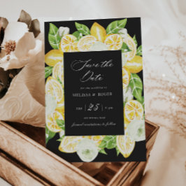 Citrus Lemon Tree Elegant Save the Date Einladung