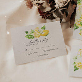 Citrus Lemon Tree Wedding RSVP Response Card
