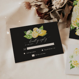 Citrus Lemon Tree Wedding RSVP Response Card