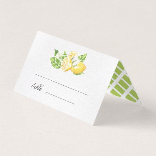 Citrus Lemon Tree Wedding Table Card (Vorderseite)