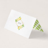 Citrus Lemon Tree Wedding Table Card (Rückseite)