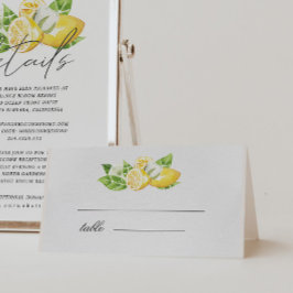 Citrus Lemon Tree Wedding Table Card