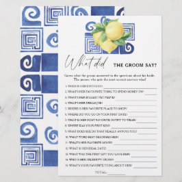 Citrus lemon - Was hat der Bräutigam zu Brautspiel