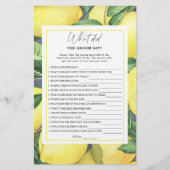 Citrus lemon - Was hat der Bräutigam zu Brautspiel (Vorderseite)